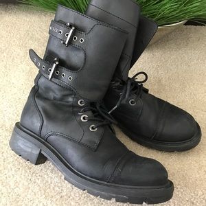 PRICE DROP!! AllSaints Leather Moto Combat Boots
